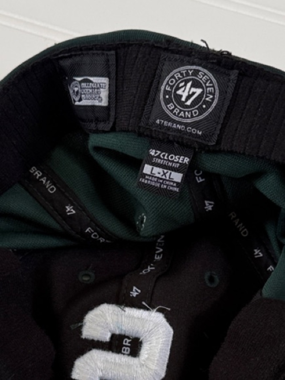 Michigan State University Baseball Cap with White 'S' - Picture 4 of 4